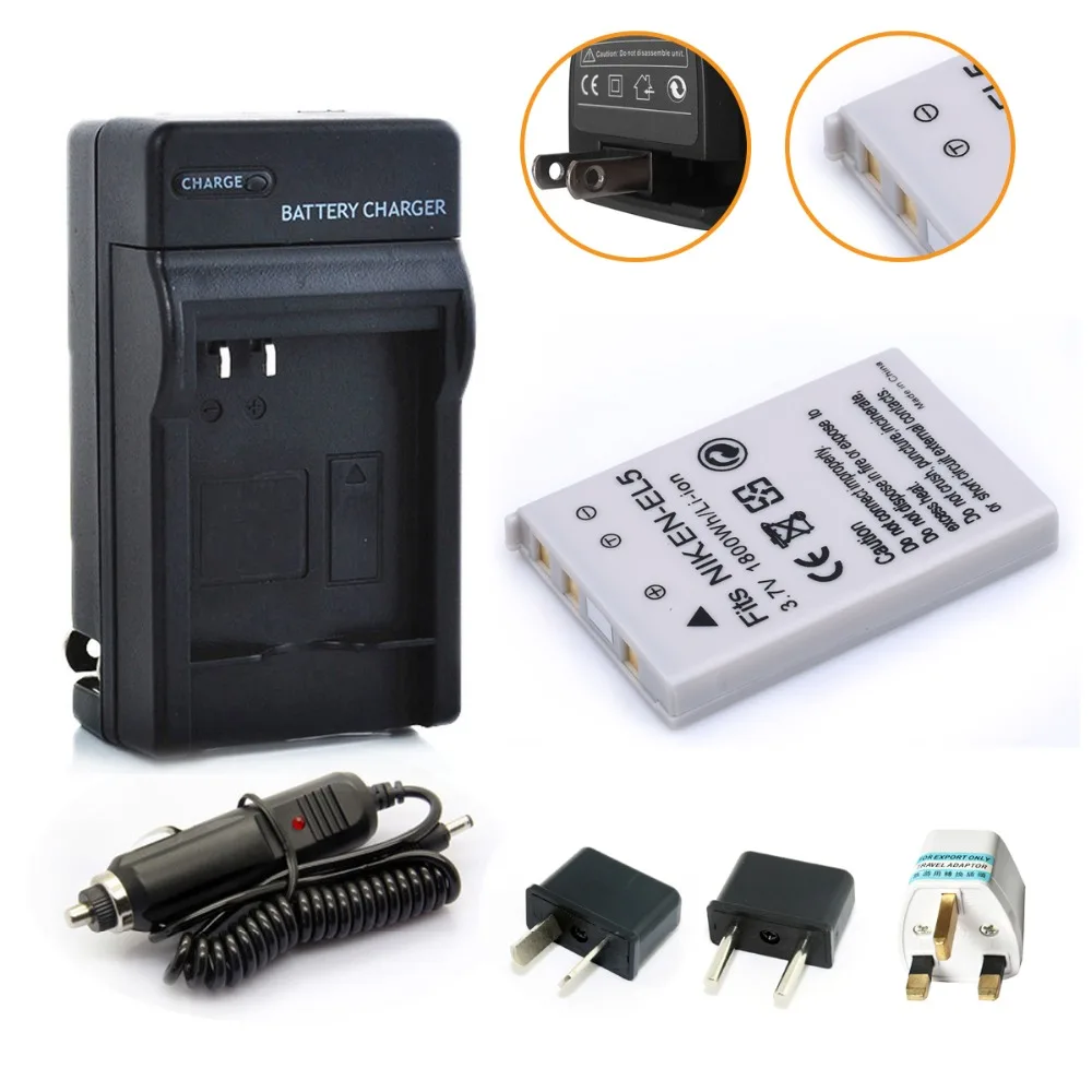 1800Mah Batteria Della Macchina Fotografica Enel5 En-El5 Akku + Caricabatterie Per Nikon Coolpix P530 P520 P510 P100 P500 P5100 P5000 P6000 P90 P80 Te
