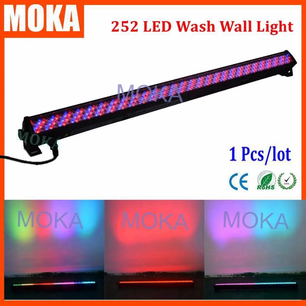 252 LED Wash Wall Light RGB Stage Wash Lighting DMX512 Disco Lights 3-Pin XLR Color Mixture Floor Light