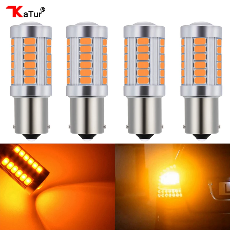 

4pcs 1156 BAU15S PY21W 150 Degree S25 1056 1156PY Orange Red Whtie Blue Car LED Lamp Turn Signal Light DC 12V 33-SMD 33 SMD 5630