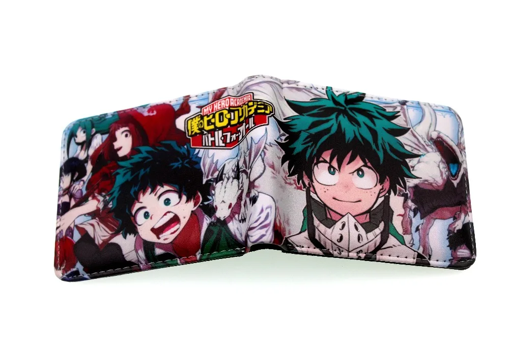 Для женщин бумажник аниме мой герой Академии Midoriya Izuku comices искусственная кожа кошельки с карманом на молнии мужская мода портмоне