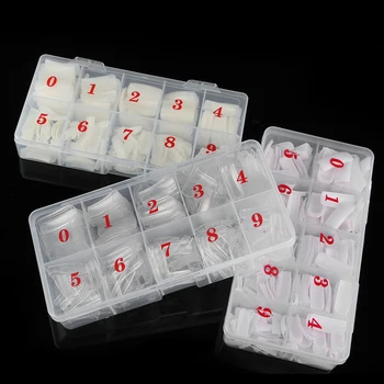 

500pcs French False Nails Clear/Natural/ White Fake Nails Quick Building Clips Acrylic Finger Extension UV Gel Glue Nail Tools