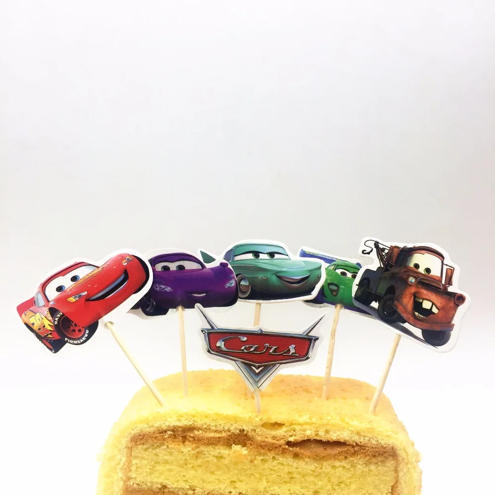 24 шт кекс Toppers мультфильм карты дети день рождения поставки торт вечеринка для