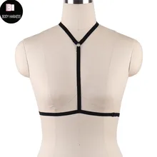 Фетиш одежда бондаж пряжки ремня Готический портупея пикантные страховочная система женский, черный Harajuku рейв портупея бюстгальтер