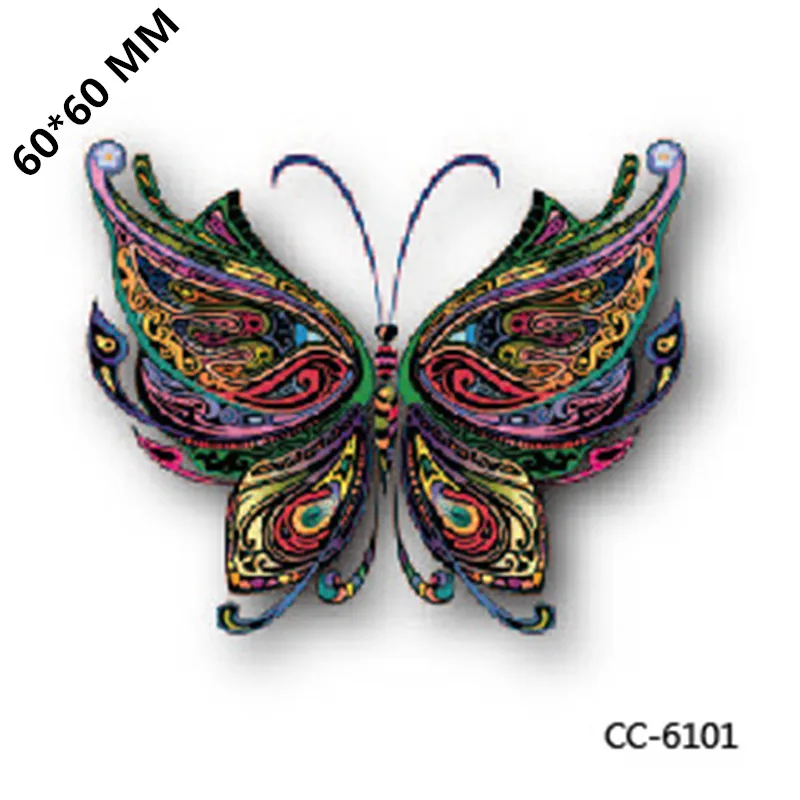 

Mini Body Art waterproof temporary tattoos for men women butterfly design flash tattoo sticker Free Shipping CC6101