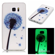 Nueva moda luminoso noche Slim teléfono Carcasas para Samsung Galaxy note 5 n9200 fluorescencia suave TPU silicio cubierta trasera