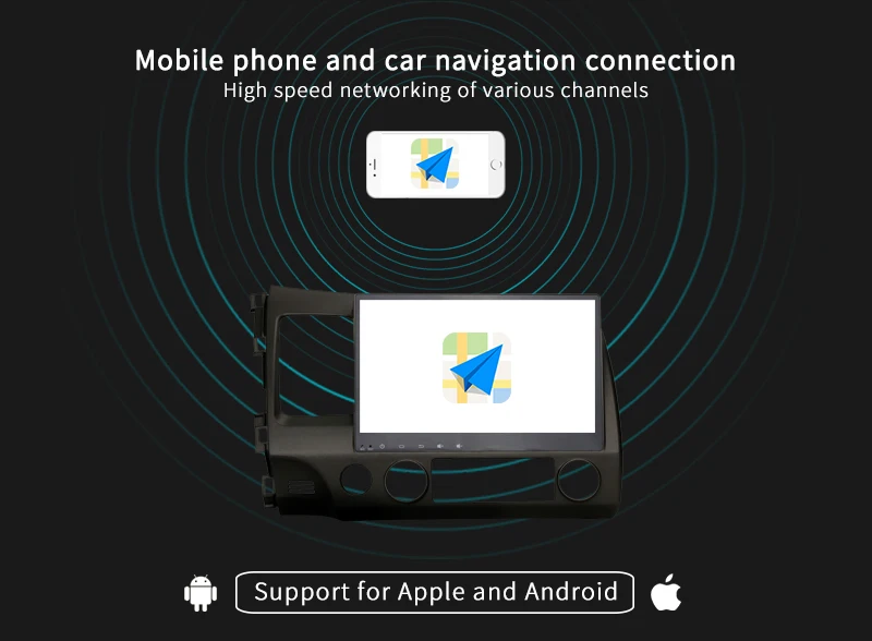 11 Car 2 din android GPS for Honda Civic 8 autoradio navigation head unit multimedia radio broswer 2Gb+32Gb Android 6.0 PX5 8-Core 