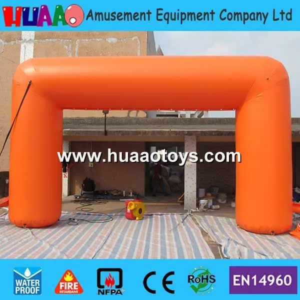 

PVC Orange Inflatable Arch Inflatable Archways for advertising events(Free blower+free logo)