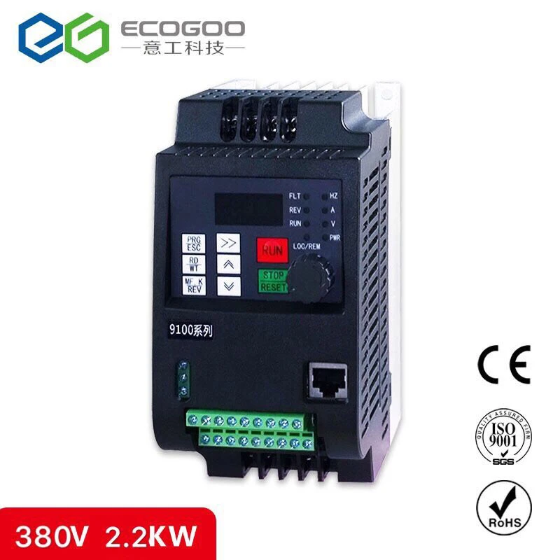 380V 2.2KW 3-Phase Input Output Variable Frequency Drive Converter for Motor Speed Control VFD Inverter 
