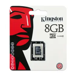 Kingston Технология 8 ГБ microSDHC, 8 ГБ, MicroSDHC, Negro