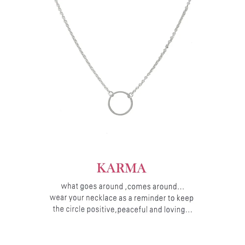 Yishan 1 шт. круглая подвеска Karma колье ожерелья подвески женское массивное ожерелье