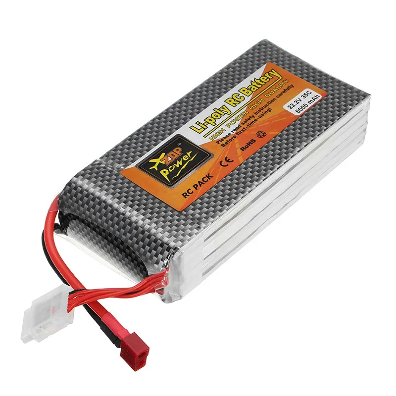 ZOP power 22,2 V 6000 mAh 35C 6 S аккумуляторная батарея Lipo T Plug для модель вертолета на дистанционном управлении RC Drone FPV Racer запчасти