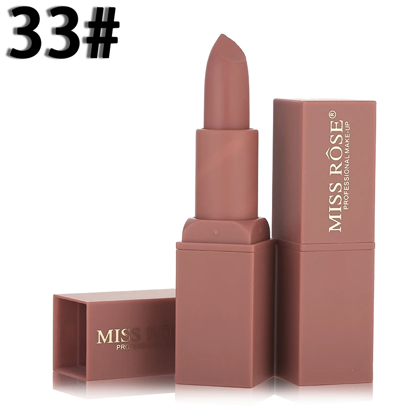 Miss Rose Matte Lipstick makeup 12 Colors choose Lipstick for women Long-Lasting Waterproof Lipstick Matte cosmetics makeup