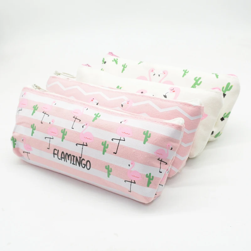 

School Pencil Case Supplies Estojo Escolar Etui Girl Pencilcase Flamingo Kalemlik Okul Cactus Kawaii Estuches Cute Kalem Kutusu