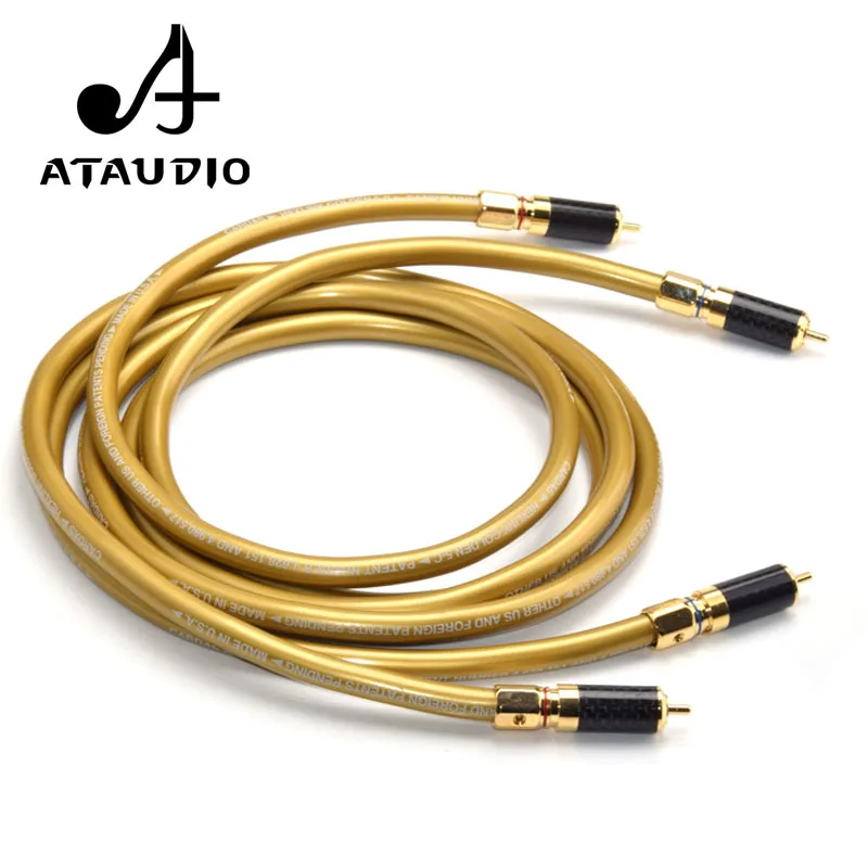 ATAUDIO 1 пара кабель для подключения карты 5C HIFI RCA Hi end 2RCA аудиокабель Папа папа с