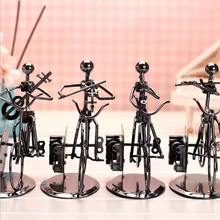 1pc Exquisite Hand Crank Musical Box Cycling Home Crafts Creative Iron Man Gift Music Box Decorative Pattern Mechanism Carrossel