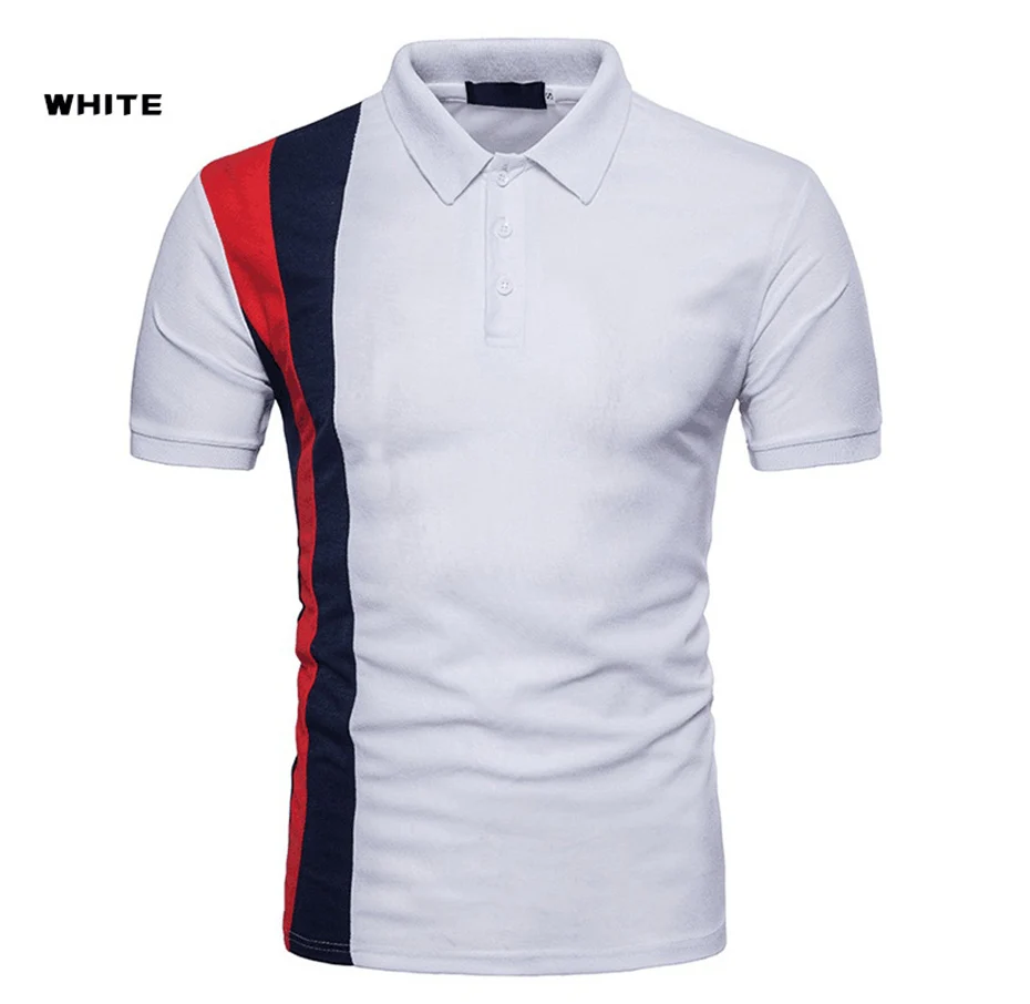 mens polo white tee