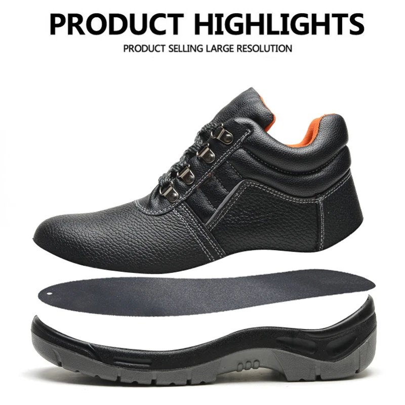 AIDACOM Мужская стальная безопасная обувь модные походные ботинки ...