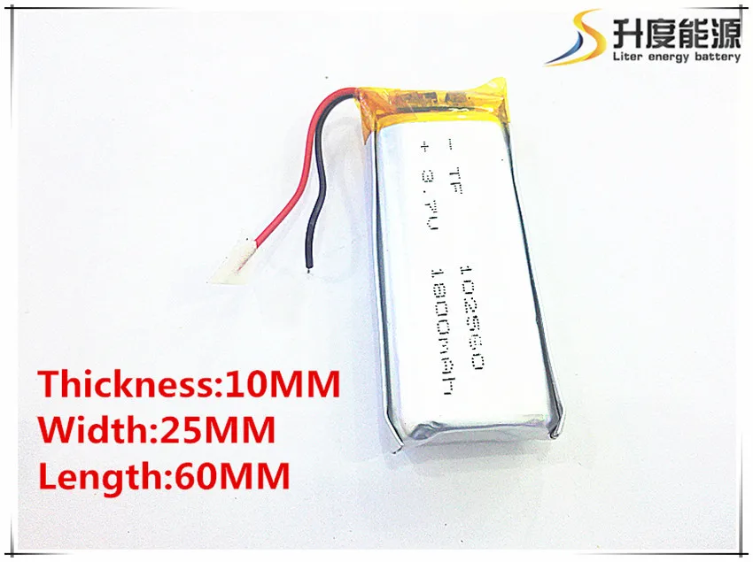 Li-po 102560 1800mah 3,7 V литий-полимерная аккумуляторная батарея для дрона RC вертолетов gps спикера