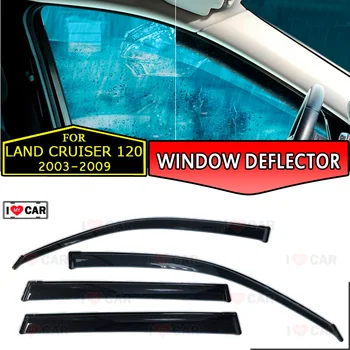 

Window deflectors for Toyota Land Cruiser 120 2003-2009 car window deflector wind guard vent sun rain visor cover car styling