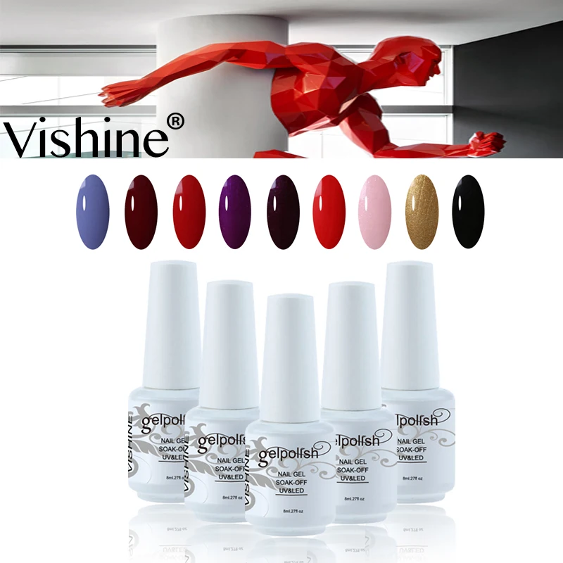 Vishine 8ml Hot Sale Natural Uv Gel Nail Polish Vegan Ingredients Safe