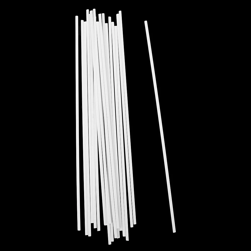

20Pcs 250mm Length ABS Plastic Square Rod Architectural Model Making Building DIY
