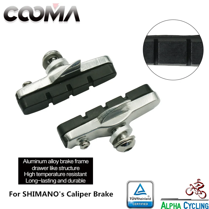 Light Road Bicycle C Brake Shoes and Brake Pads, 1 Pair, Fit Alloy Rim, CALIPER BRAKES, For