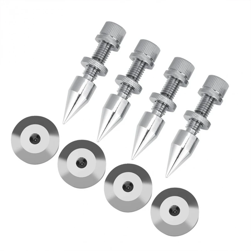 

4 Pcs Speaker Spike Isolation Spikes Stand Foot Hifi Speaker Shockproof Cone Base Pads