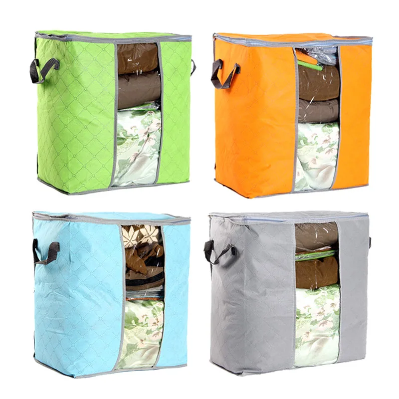 

Newly Portable Family Space Save Organizer Soft Clothes Bedding Duvet Pillow Under Bed Box Storage Bag