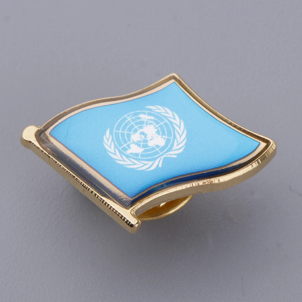 Значок с флагом Организации Объединенных Наций для мужчин и женщин