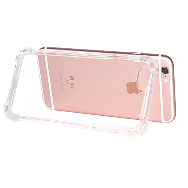 Противоударный мягкий прозрачный чехол из ТПУ для iPhone 7 8 Plus полное покрытие 6S 5 5S SE