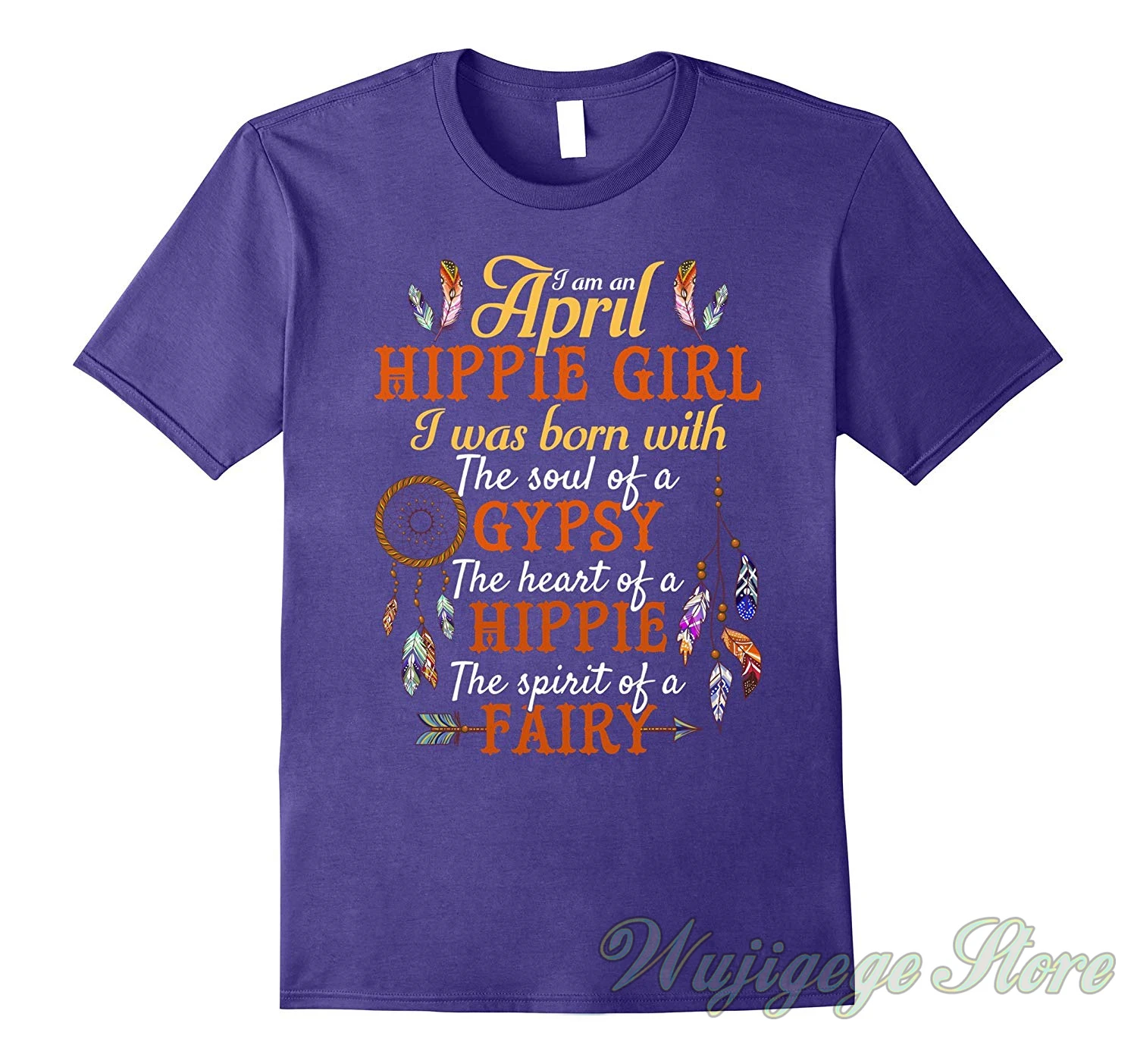 

Summer funny print April Girl Hippie Gypsy Fairy T-shirt Aries Pride t shirt men women tops tee 100% cotton tshirts