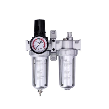 

Air Compressor Oil Lubricator Moisture Water Trap Filter Regulator With Mount SFC-200 SFC-300 SFC-400