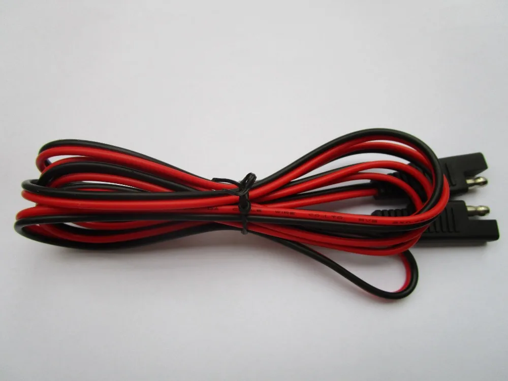 

1 Pcs SAE to SAE DC Power Automotive Extension Cable 0.75mm^2x2C 200cm Red and Black Color