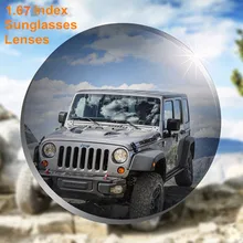 1,67 индекс солнечные очки линзы рецептурные база изогнутые солнцезащитные очки линзы для близорукости/дальнозоркость/пресбиопии серый коричневый солнцезащитные очки/UVB