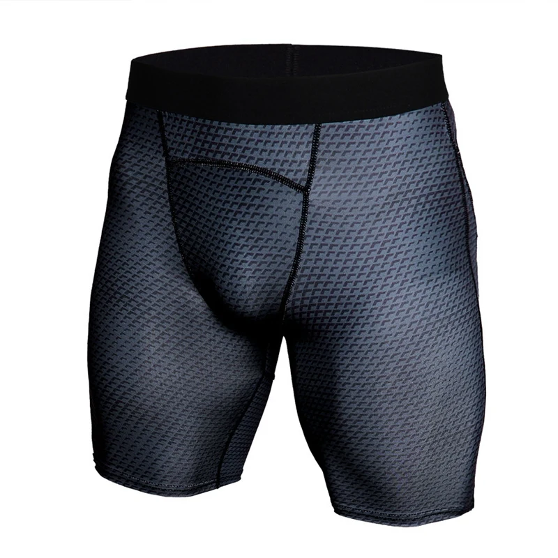 Мужские обтягивающие короткие штаны, спортивные, для бега, для упражнений, дышащие, для мужчин, быстросохнущие, компрессионные шорты, штаны для бодибилдинга - Цвет: Black