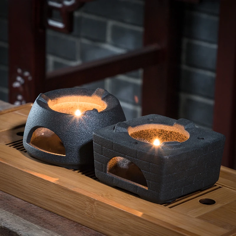 

Japanese-style Warm Tea Stove Ceramic Vintage Base Candle Heated Flower Tea Coffee Shelf Teapot Holder Tea Ceremony Accessories