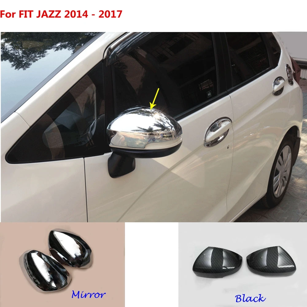 For Honda jazz 2014 2015 2016 2017 car accessories back rear view Rearview Side Mirror Strip Cover stick trim panel lamp 2pcs | Автомобили