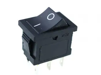 

1pcs 2 position rocker switch 6 pins on off snap switch KCD1 black