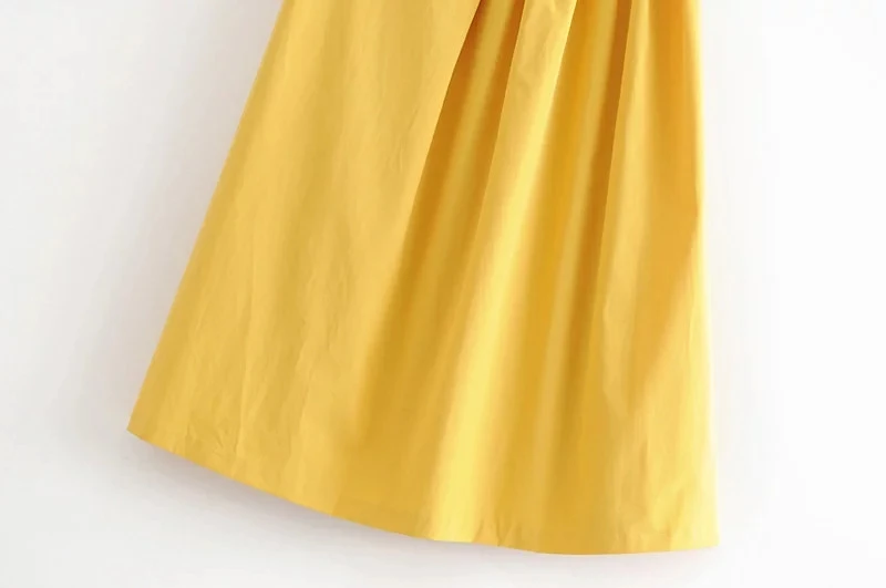 Klacwaya/женские желтые хлопковые юбки, модная летняя плиссированная юбка с завышенной талией и поясом для девушек, уличная одежда, шикарные штаны