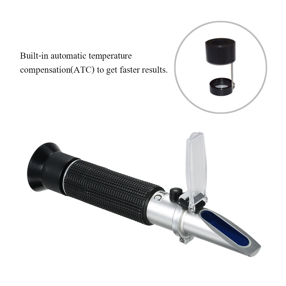 

B Mini ATC Salinometer Seawater Salinity Refractometer nitrate tester Concentration meter 0-100% Range 1.0-1.07 Specific Gravity