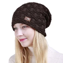 Новые Зимние флисовые шляпы унисекс для мужчин и женщин, мешковатые шапки, вязаные крючком Лыжные шапки Skullies Beanies, Модные Полосатые теплые трикотажные шапки