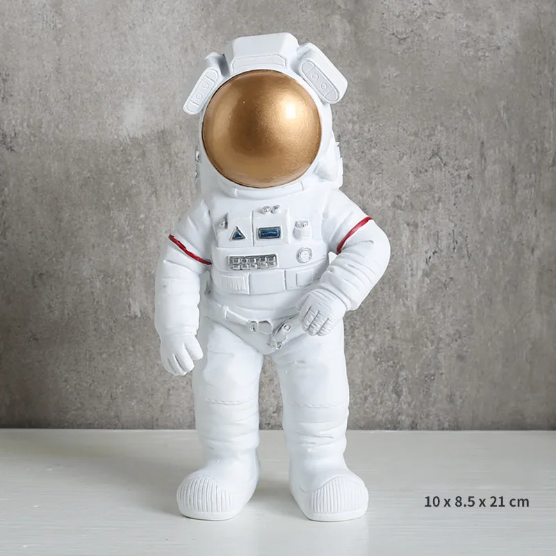 Творческий прекрасный современный астронавт миниатюрная Статуэтка из смолы ремесло домашний сад мода Настольный предметы мебели Свадебный декор - Цвет: H 10x8.5x21cm