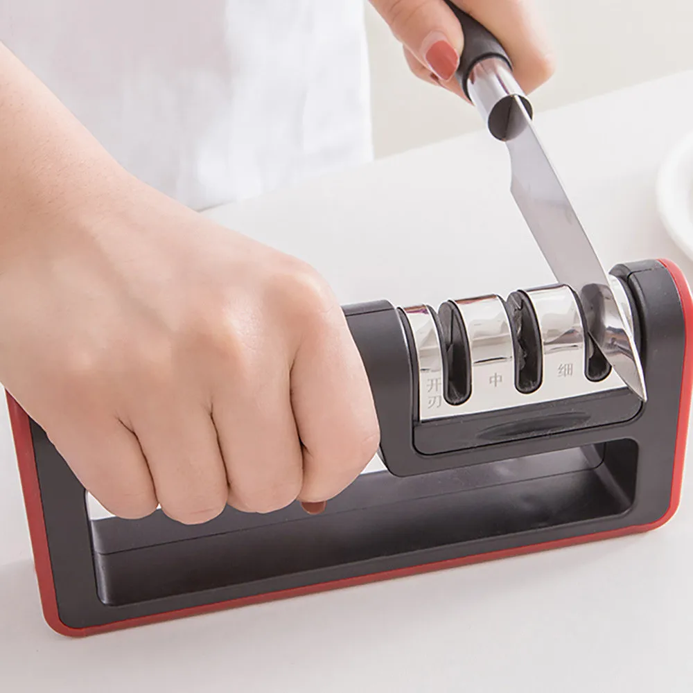 

Sharp-edged Three-stage Fast Sharpening Stone Kitchen Knife Sharpener Tool