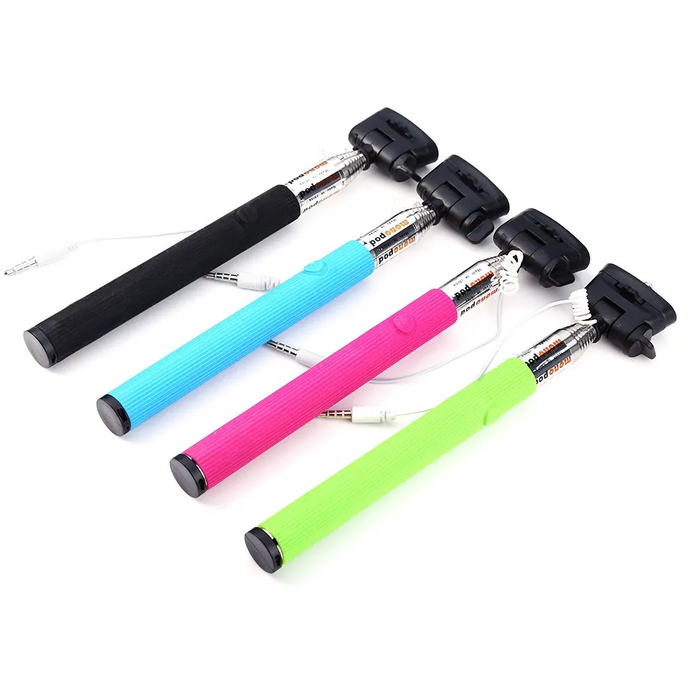Z07 5s 100 см Выдвижная Ручной Selfie Stick с дистанционным кнопка спуска затвора 3.5 мм