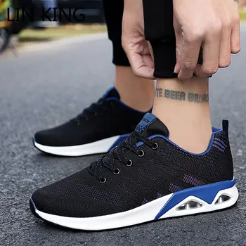 

LIN KING New Mesh Men Casual Shoes Lac-up Men Shoes Lightweight Breathable Man Walking Sneakers Comfortable Outdoor Tenis Shoes