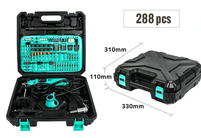 Tungfull Mini Electric Grinder 130W Rotary Tool Dremel 350pcs Dremel  Accessories Kit Mini Drill Polishing Power Tool Drill