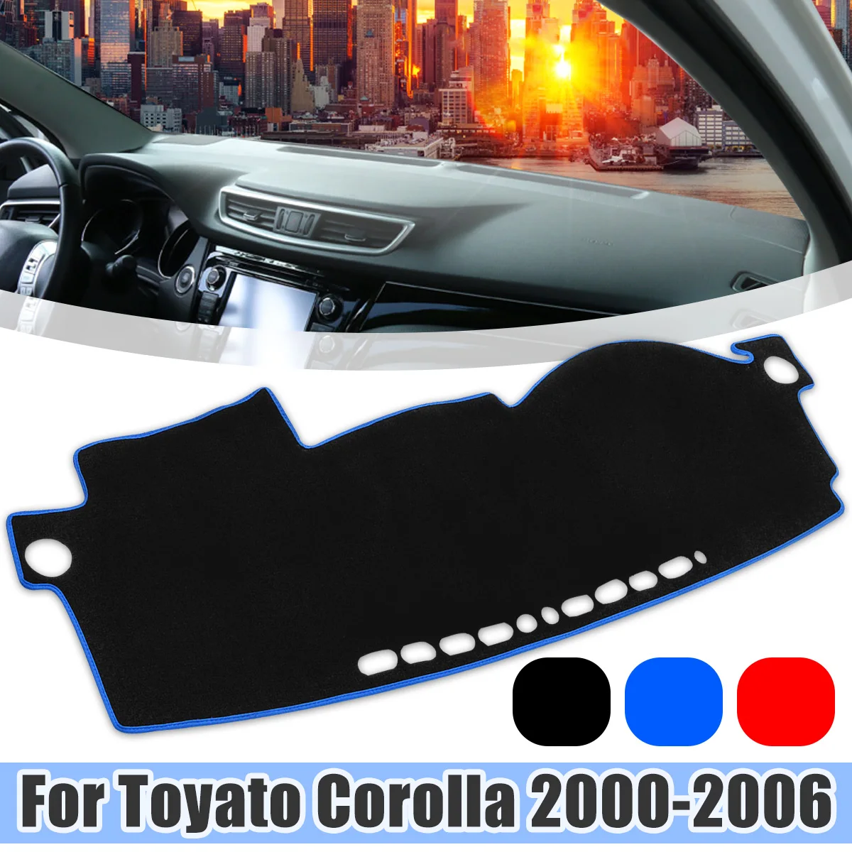 For Toyota Corolla 2000 2006 RHD Dashboard Cover Dash Board Carpet