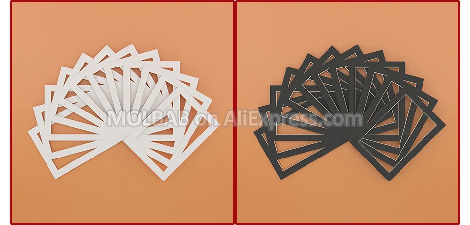Белые/черные фотоковрики прямоугольник А3/А4/А5 картон крепления текстурированная поверхность для картин рамки Декор паспарту 12 шт./лот