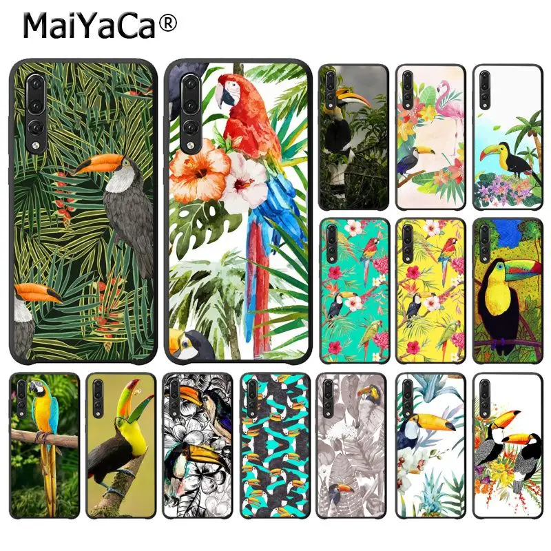 

MaiYaCa Tropical forest animals Toucan and flamingo Phone Case for Huawei P20Lite P10 Plus Mate9 10 Mate10 Lite P20 Pro Honor10