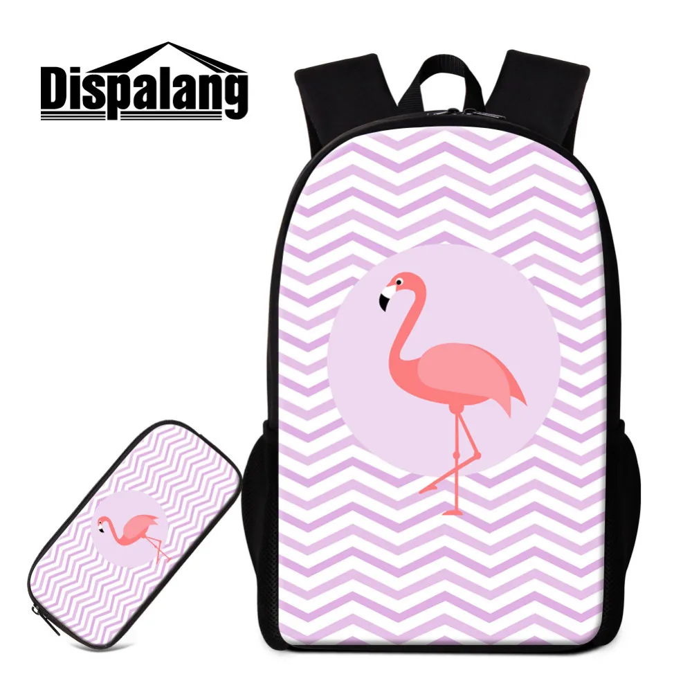 Flamingos school bags with pencil bags (6)